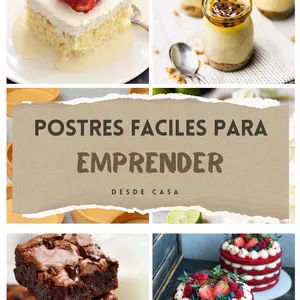 Imagen de portada para Ebook Recetario Postres faciles para emprender