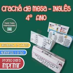Cover image for Ebook CRACHÁ DE MESA PARA ALUNOS - INGLÊS 4º ANO 