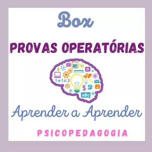 Imagem principal do produto Box - Provas Operatórias- Aprender a Aprender Psicopedagogia 