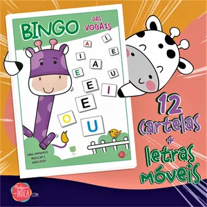 Imagem de capa para o Ebook Bingo das vogais