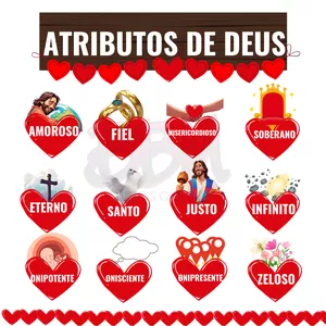 Imagem de capa para o Ebook PAINEL ATRIBUTOS DE DEUS 😍❤️ 1 METRO - PARA IMPRIMIR