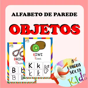 Imagem de capa para o Ebook Alfabeto de Parede - Objetos