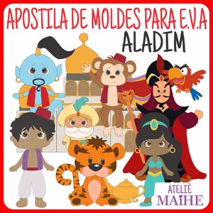 Imagem de capa para o Ebook ALADIM apostila de moldes para EVA