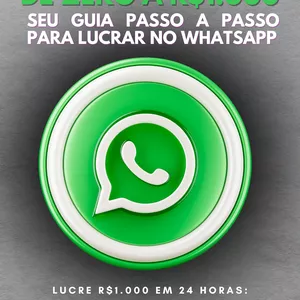 Imagem de capa para o Ebook De Zero a R$1.000 - Seu Guia Passo a Passo para Lucrar no WhatsApp
