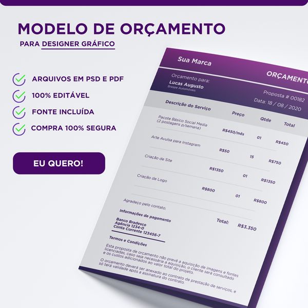 Modelo De Orcamento Para Designer Grafico Everaldo Pacheco De Souza Junior Learn A New Skill Ebooks Or Documents Hotmart