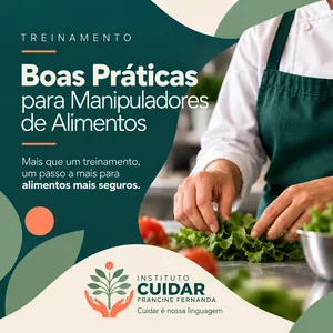 Imagem de Treinamento de Boas Práticas para manipuladores de alimentos criado por INSTITUTO CUIDAR FRANCINE FERNANDA na hotmart