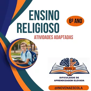 Imagem de capa para o Ebook Ensino Religioso 6º ano NÍVEL 2 Atividades Adaptadas