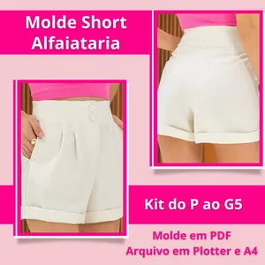 Imagem de capa para o Ebook Molde Short Alfaiataria