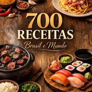 Imagem de capa para o Ebook 700 Receitas Culinárias: Brasil e Mundo