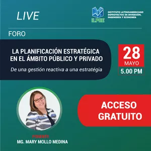 Imagen de portada para Evento online Foro: La planificación estratégica en el ámbito público y privado: de una gestión reactiva a una estratégica