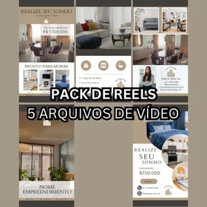 Imagem de capa para o Curso online Pack Canva - 5 Reels para Instagram Imóveis