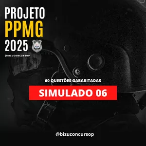 Imagem de capa para o Ebook SIMULADO 06 PÓS-EDITAL PPMG 2025