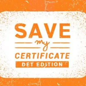 Imagem de capa para o Curso online Save My Certificate - DET Edition