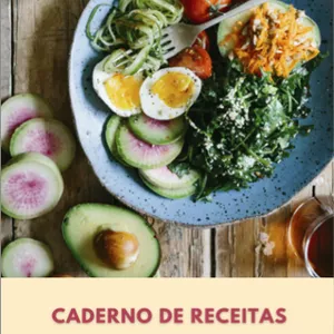 Imagem de capa para o Ebook Caderno de Receitas para mulheres com SOP