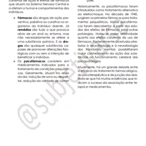 Imagem de capa para o Ebook Resumo de Psicofarmacologia - Psicologia