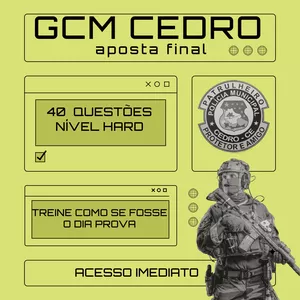 Imagem de capa para o Ebook Simulado aposta final GCM Cedro - CE.