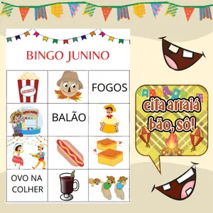 Imagem de capa para o Curso online BINGO JUNINO + PLAQUINHAS PARA FOTOS