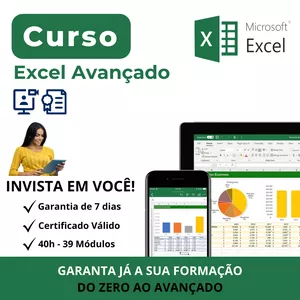 Imagem de capa para o Curso online Excel do Básico ao Avançado