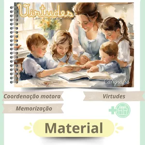 Imagem de capa para o Ebook Virtudes Caligrafia