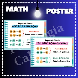 Imagem de capa para o Ebook MathPoster - Regra de Sinais 