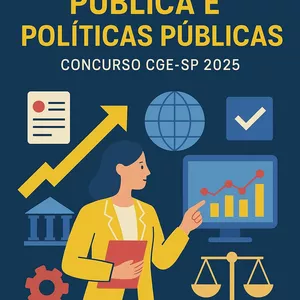 Imagem de capa para o Ebook ADMINISTRAÇÃO PÚBLICA  E POLÍTICAS PÚBLICAS para o Concurso CGE-SP 2025 