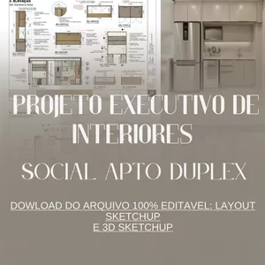 Imagem de capa para o Ebook Projeto executivo Área Social de Apto duplex 