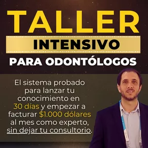 Imagen de portada para Curso online Taller Intensivo: El sistema probado para lanzar tu conocimiento en 30 días y empezar a facturar $1.000 dólares al mes como experto, sin dejar tu consultorio.
