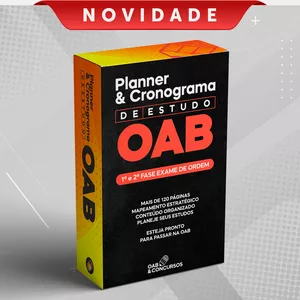 Imagem de capa para o Ebook Planner e Cronograma de Estudo OAB - 1ª e 2ª Fase