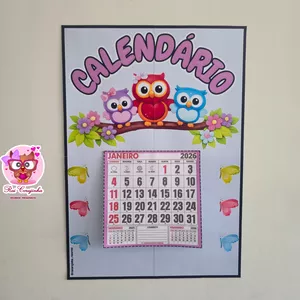 Imagem de capa para o Ebook CALENDÁRIO DE PAREDE CORUJA 2026