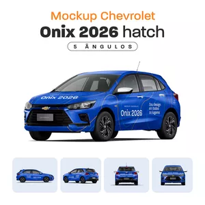 Imagem de capa para o Curso online Mockup Chevrolet Onix 2026 - 5 ângulos