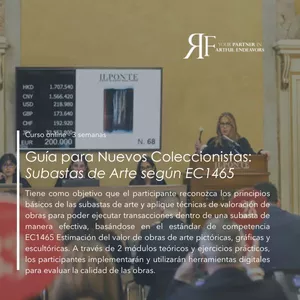 Imagen de portada para Curso online Guía para Nuevos Coleccionistas: Subastas de Arte según EC1465
