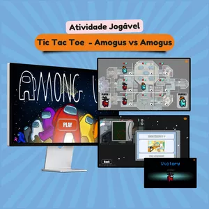 Imagem de capa para o Curso online Atividade jogável Individual -  TIC TAC TOE - Amogus vs Amogus