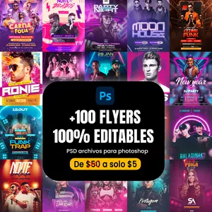 Imagen de portada para Curso online Pack Eventos 100 PLANTILLAS EDITABLES EN PHOTOSHOP