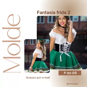 Imagem de capa para o Ebook Molde fantasia frida 2