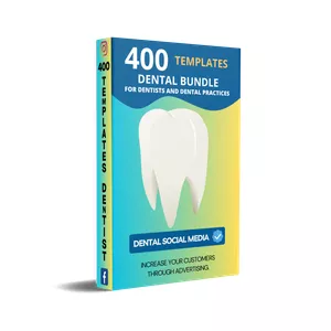 Cover image for Ebook Dental Bundle Manual - 400 TEMPLATES FOR SOCIAL MEDIA