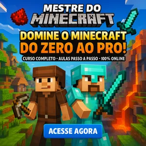 Imagem do curso Mestre do Minecraft: Domine o Jogo e Crie Mundos Épicos