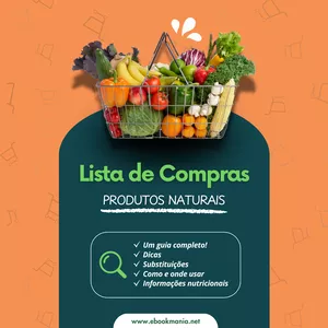 Imagem de capa para o Ebook Lista de Compras de Produtos Naturais