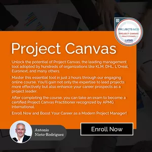 Imagen de portada para Curso online El Project Canvas: Una herramienta sencilla para aumentar el éxito en tus proyectos