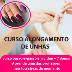 Curso Curso Alongamento de Unhas em Vídeo Passo a Passo