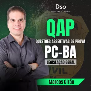 Imagem de capa para o Curso online QAP - Reta final concurso PCBA - Legislação Geral