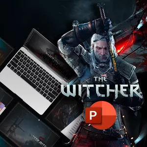 Imagem de capa para o Curso online The Witcher - Template de PowerPoint