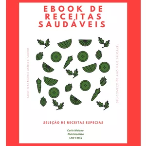 Imagem de capa para o Ebook EBOOK DE RECEITAS SAUDÁVEIS - CURSO DE CULINÁRIA 
