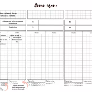 Imagem de capa para o Ebook Planner semanal (leitura e escrita)- 3 dias