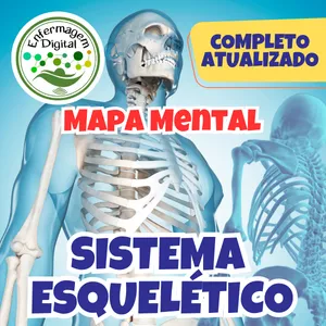 Imagem de capa para o Ebook Mapa Mental - Sistema Esquelético - Enfermagem Digital