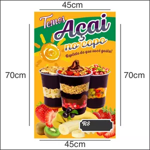 Imagem de capa para o Curso online  TOTALMENTE EDITÁVEL 1 Super Banner 70 X 45 – Açaí e Açaiteria  [CDR e PDF] CorelDraw