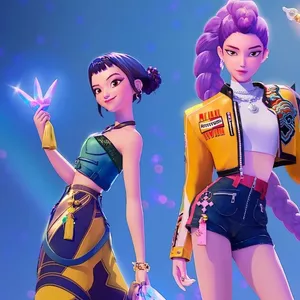 Imagen de portada para Ebook guerreras kpop - libro para colorear