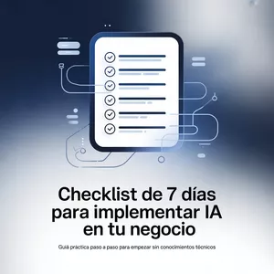 Imagen de portada para Ebook Checklist de 7 Días para Implementar IA en tu Negocio