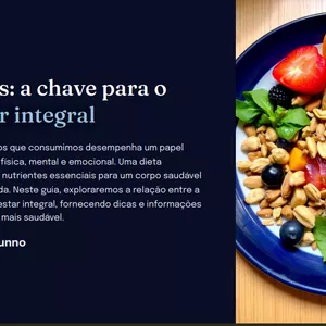 Imagem de capa para o Ebook Alimentos: a chave para o bem-estar integral