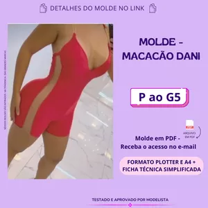 Imagem de capa para o Curso online Molde Macaquinho Dani 