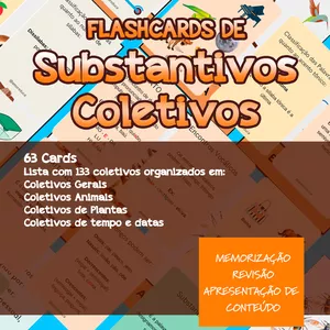 Imagem de capa para o Ebook Flashcards Substantivos Coletivos
